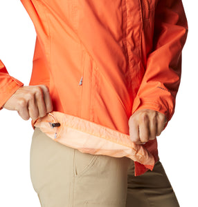 Columbia Women's Pouring Adventure Waterproof Jacket (Sunset Orange)
