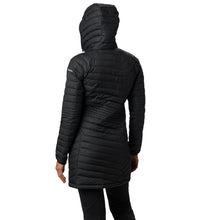 Load image into Gallery viewer, Columbia Women&#39;s Powder Lite Omni-Heat Mid Insulated Hooded Coat (Black)
