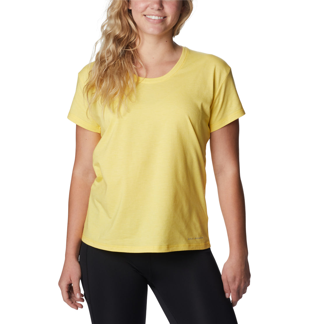 Columbia Women's Sun Trek Short Sleeve Tech Tee (Sun Glow Heather)