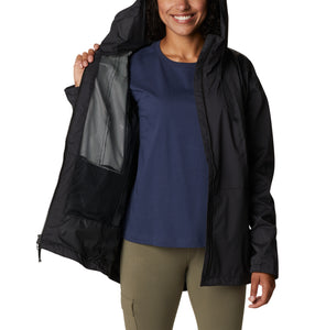 Columbia Women's Sunrise Ridge Packable Waterproof Jacket (Black)