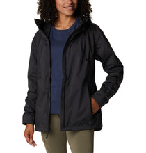 Load image into Gallery viewer, Columbia Women&#39;s Sunrise Ridge Packable Waterproof Jacket (Black)
