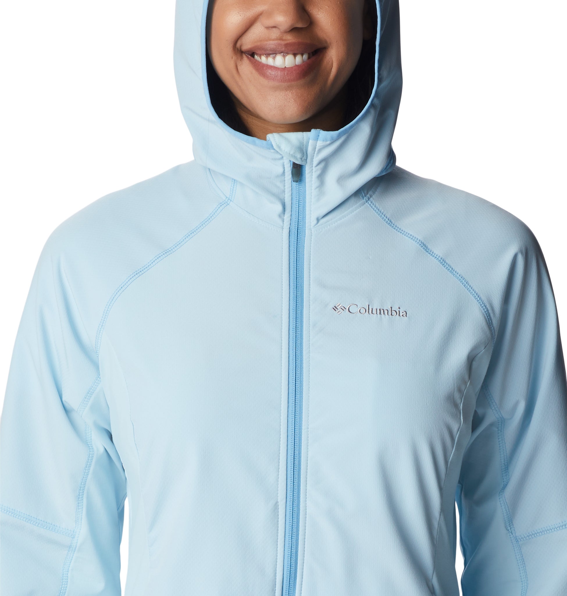 Columbia Women's Sweet As Hooded Softshell Jacket (Spring Blue