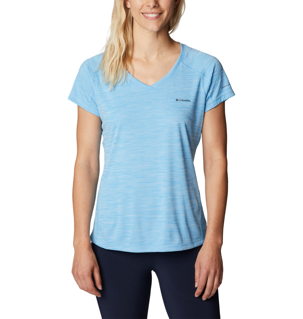 Columbia Women's Zero Rules Short Sleeve Tech Tee (Vista Blue Heather)