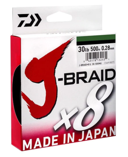 Daiwa J-Braid X8 (40lb/0.24mm/300m)(Dark Green)