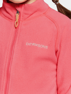 Didriksons Kids Monte 9 Full Zip Fleece (Peachy Pink)(Ages 1-10)