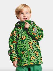 Didriksons Kids Norma Print 2 Waterproof Jacket (Wild Dot Green)(Ages 1-10)