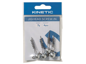 Kinetic Screw In Jigheads (17g)(Zinc)(3 Pack)