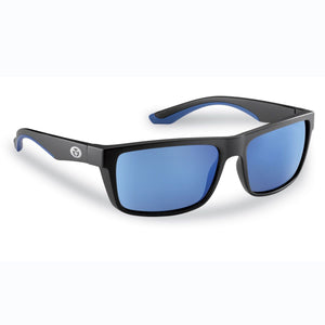 Flying Fisherman Streamer Sunglasses (Black Smoke Frame/Blue Lens)