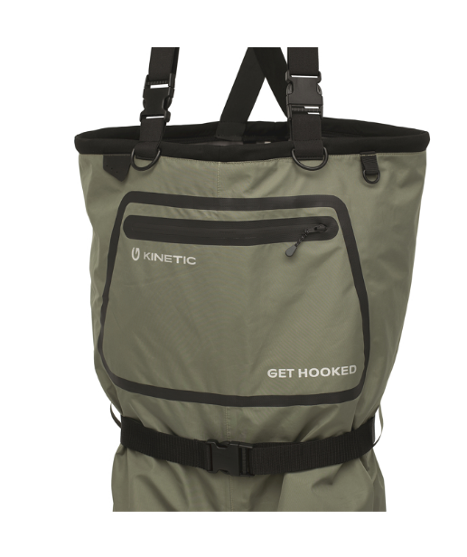 Kinetic Unisex DryGaiter ll Stocking Foot Chest Waders (Dusty Olive)
