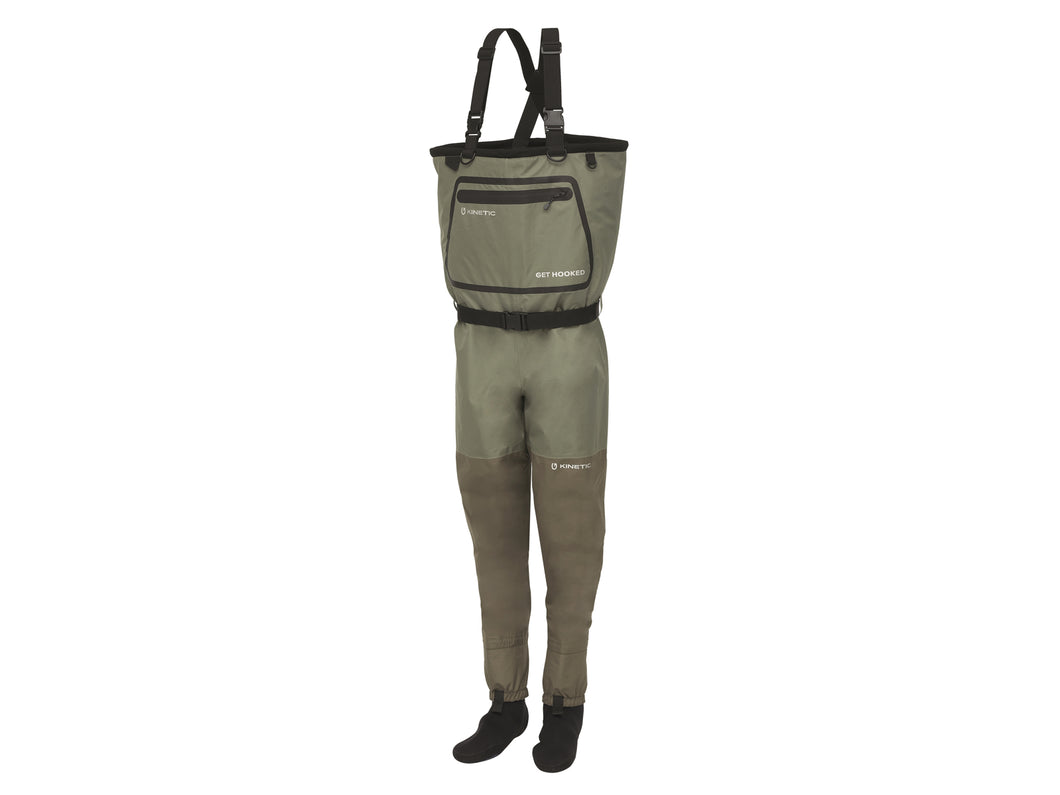Kinetic Unisex DryGaiter ll Chest Waders - Stocking Foot (Dusty Olive)