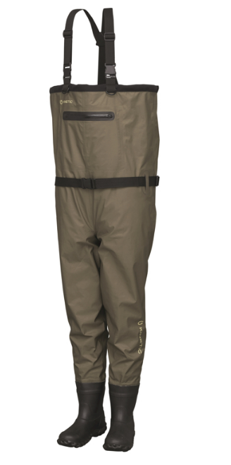 Kinetic Unisex Classic Gaiter Bootfoot Chest Waders - Cleated Sole (Olive)