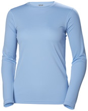 Load image into Gallery viewer, Helly Hansen Women&#39;s UPF 50 Long Sleeve Technical Crew Top (Bright Blue)
