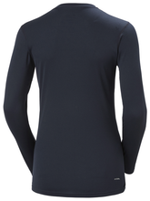 Load image into Gallery viewer, Helly Hansen Women&#39;s UPF 50 Long Sleeve Technical Crew Top (Navy)
