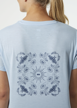 Load image into Gallery viewer, Helly Hansen Women&#39;s Skog Recycled Graphic Tee (Pin Blue Melange)
