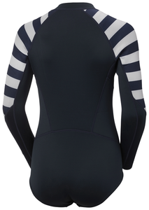Helly Hansen Women's Waterwear Long Sleeve 1.5mm Spring Wetsuit (Navy Stripe)