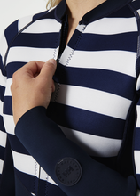 Load image into Gallery viewer, Helly Hansen Women&#39;s Waterwear Long Sleeve 1.5mm Spring Wetsuit (Navy Stripe)
