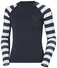 Load image into Gallery viewer, Helly Hansen Women&#39;s Waterwear Rash Vest (Navy Stripe)
