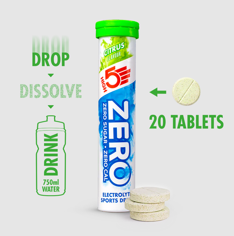 High 5 Zero Electrolyte Drink 20 Tablet Tube  (Citrus)