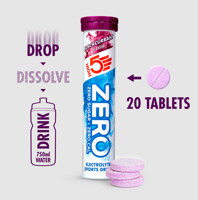 High 5 Zero Electrolyte Drink 20 Tablet Tube (Blackcurrant)