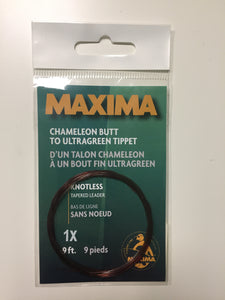 Maxima Knotless Tapered Leader Line 1X (12lb/9ft)