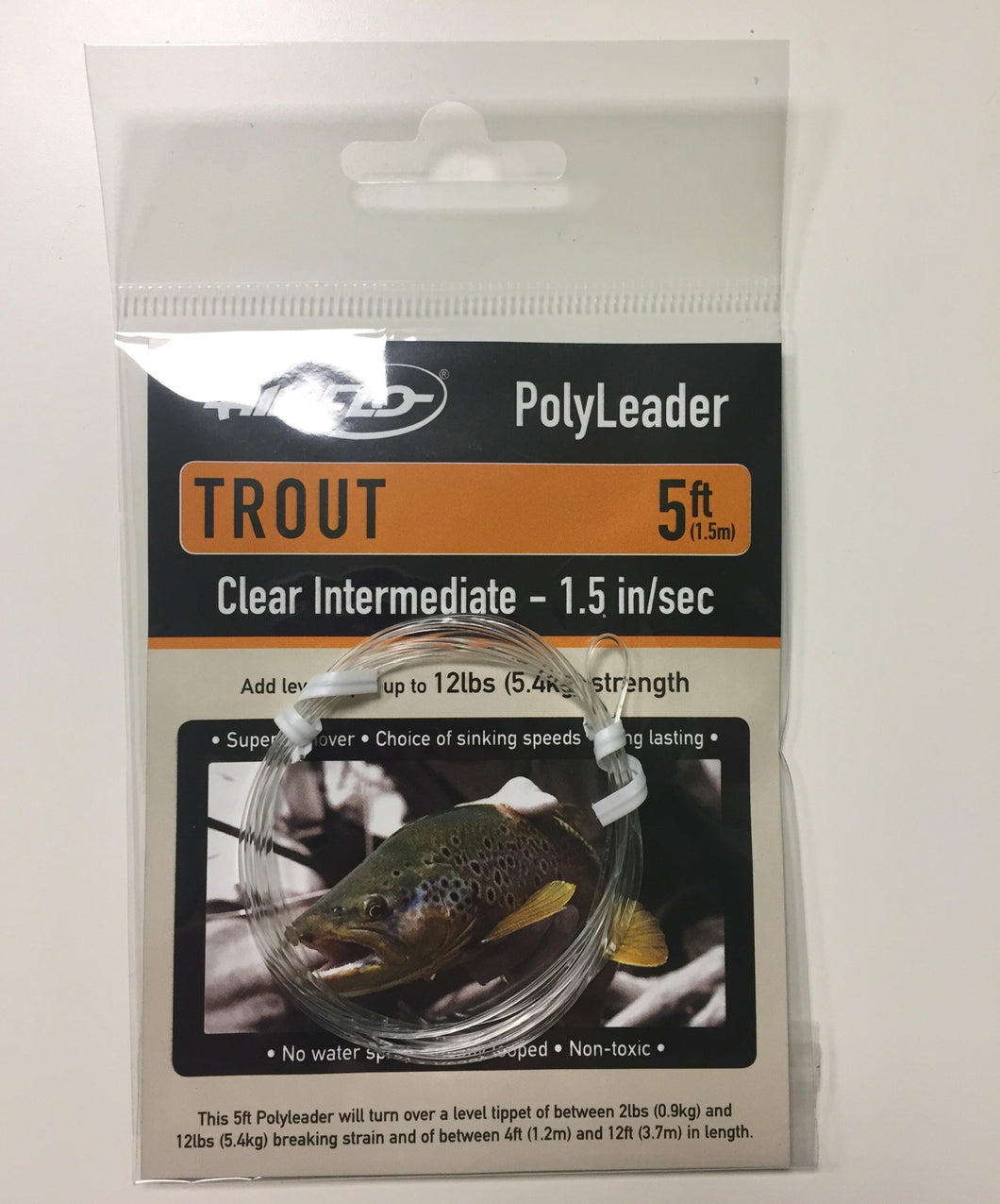 Airflo Trout Polyleader (Clear)(5ft/Intermediate/12lbs)