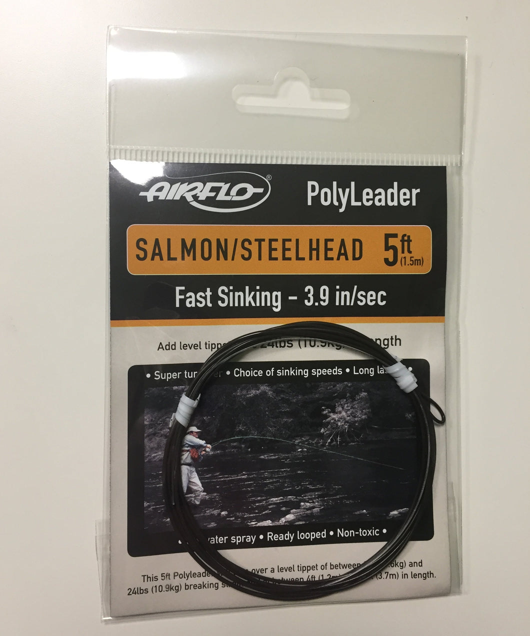 Airflo Salmon/Steelhead Polyleader (Brown)(5ft/Fast Sinking/24lbs)