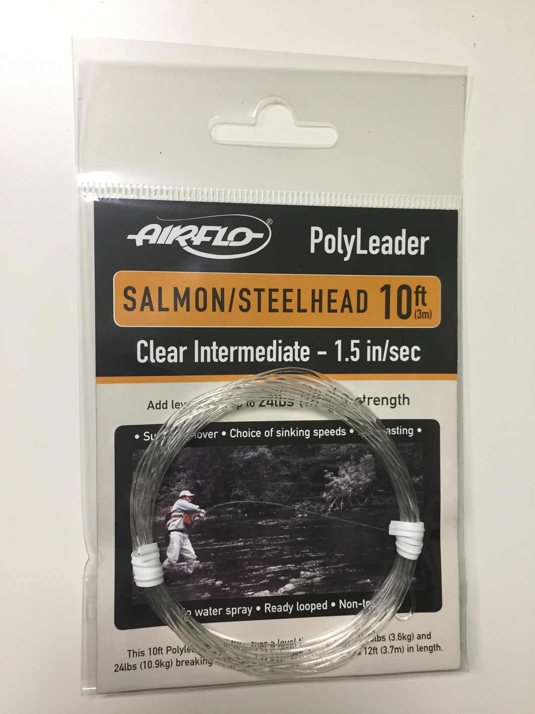 Airflo Salmon/Steelhead Polyleader (Clear)(10ft/Intermediate/24lbs)