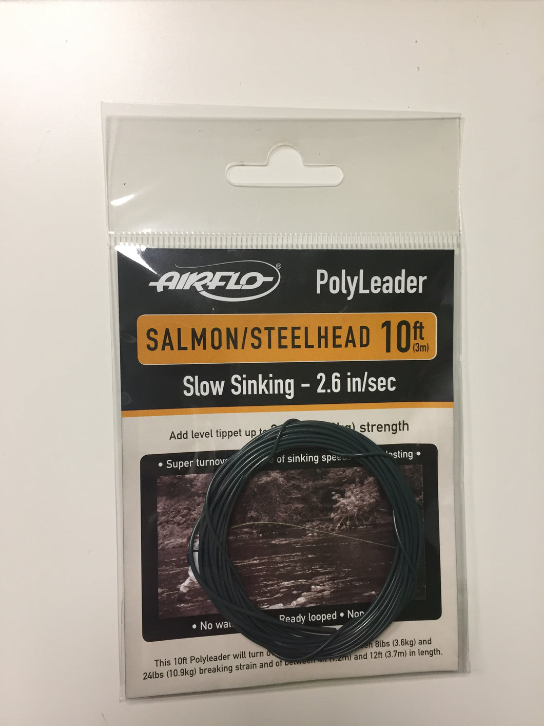 Airflo Salmon/Steelhead Polyleader (Green)(10ft/Slow Sinking/24lbs)