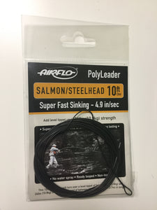 Airflo Salmon/Steelhead Polyleader (Grey)(10ft/Super Fast Sinking/24lbs)