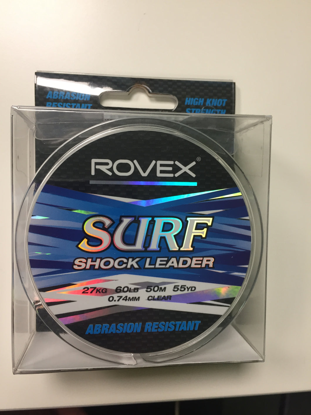 60lb Rovex Surf Shock Leader Clear 50m