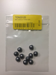 Size 0.5 Drilled Bullet Lead Weights (10 Pack)