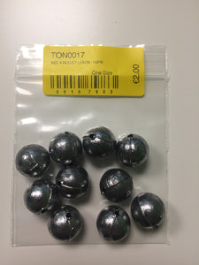 Size 4 Drilled Bullet Lead Weights (10 Pack)