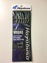 Load image into Gallery viewer, Hayabusa Sabiki EX Ultra One Touch Salt Water Rig (Real Minnow UV Skin)(Size 16)(6 Pack)
