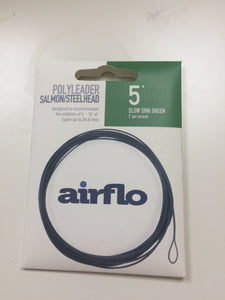 Airflo Salmon/Steelhead Polyleader (Green)(5ft/Slow Sink/24lbs)