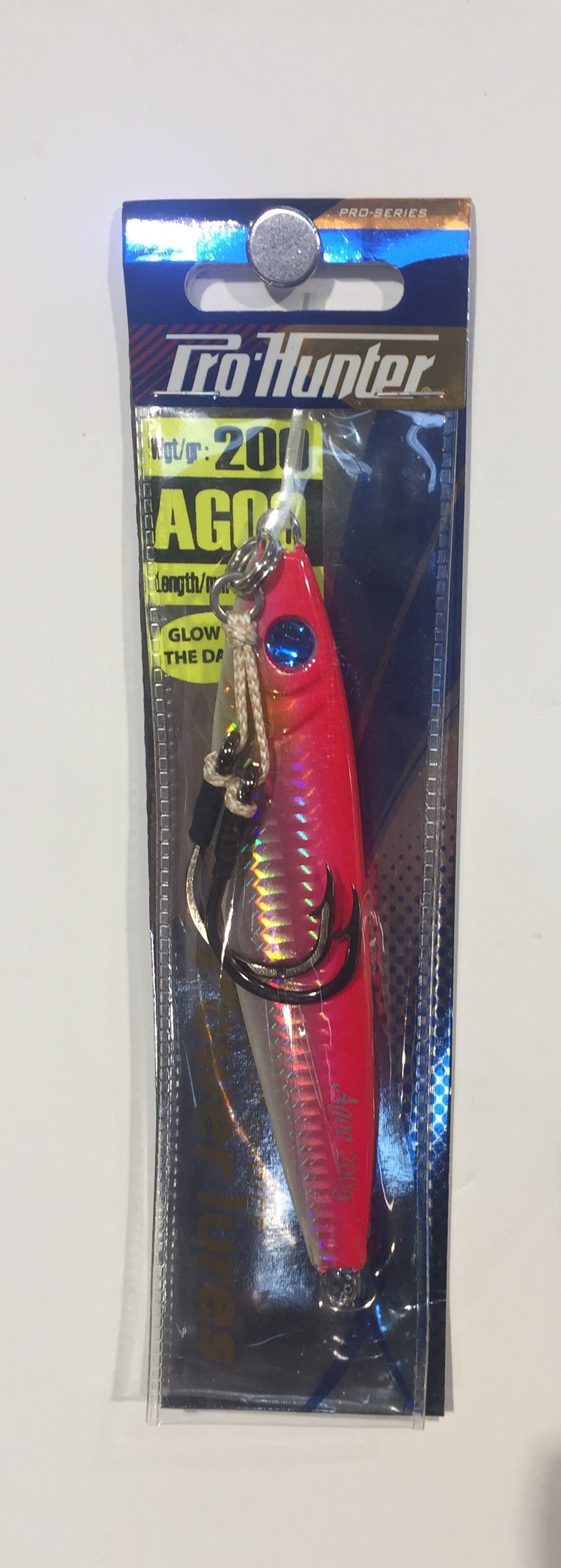 Pro Hunter Agoo Glow In The Dark Lure With Hook (200g)(Silver Red)