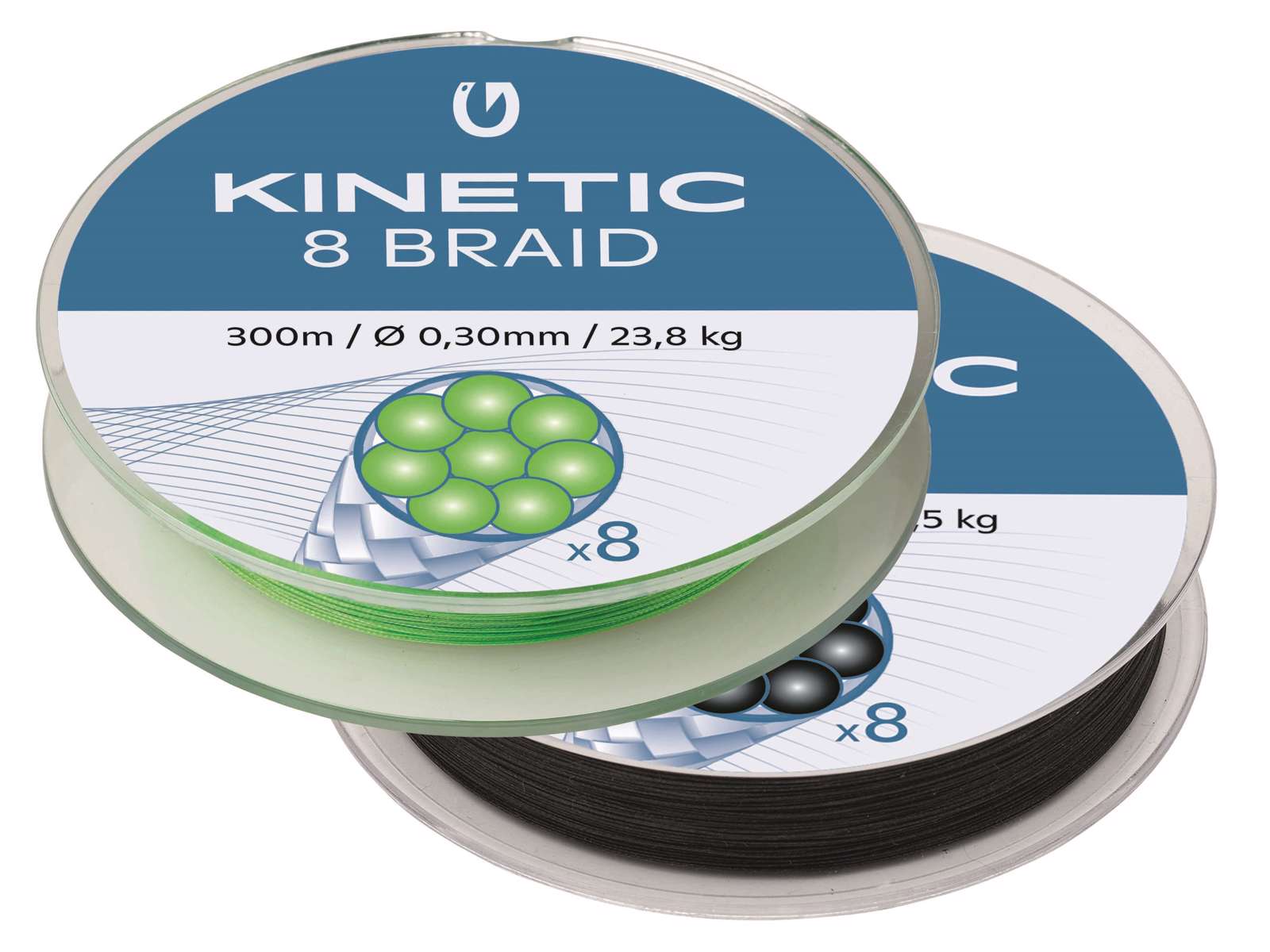 Kinetic 8 Braid Line (15kg/0.20mm/300m)(Black)