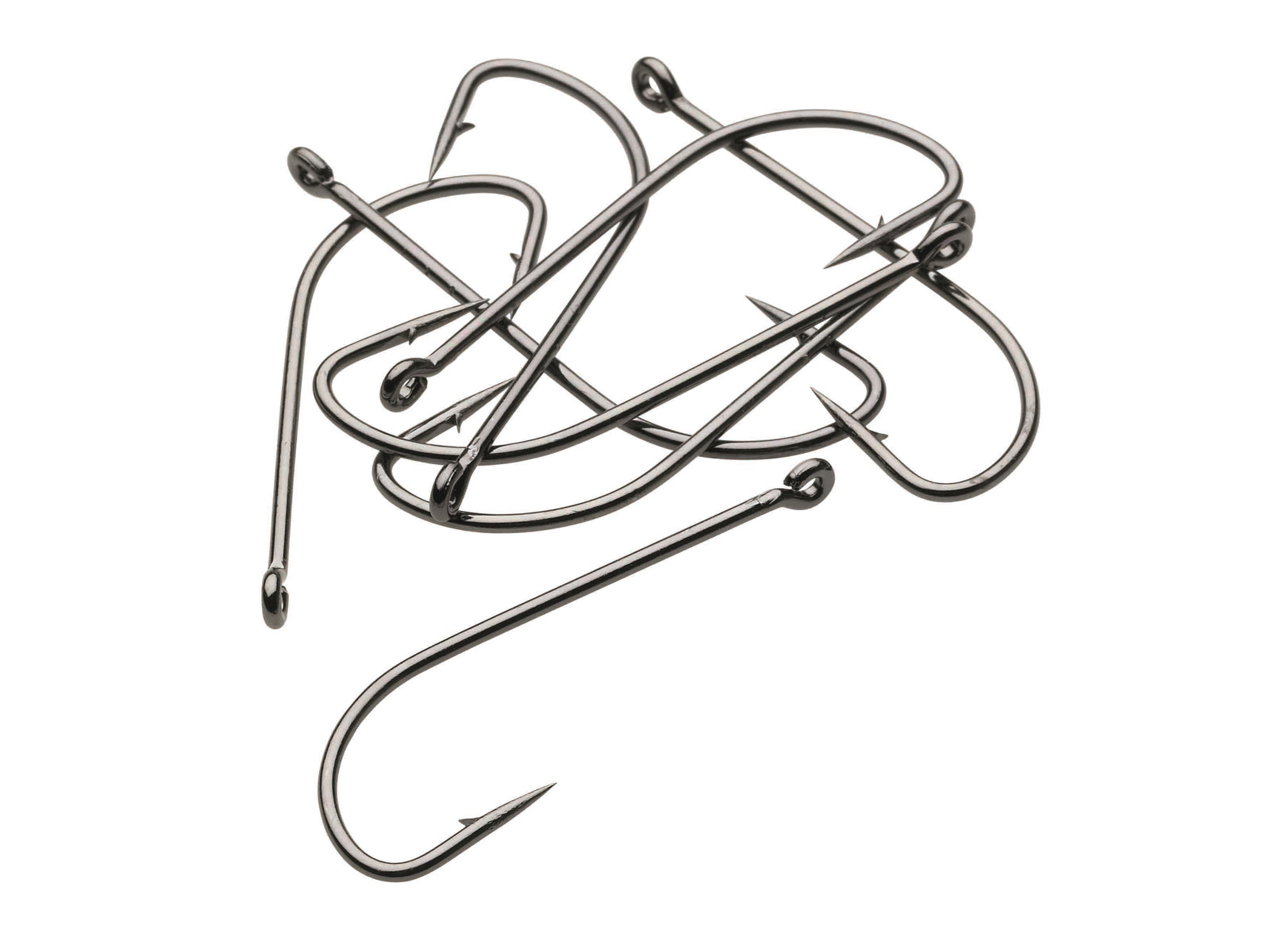 Kinetic Long Shank Single Hook (#1/0)(Black)(10 Pack)
