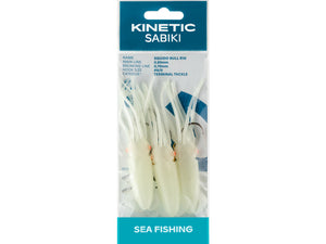 Kinetic Sabiki Squido Bull Rig (#8/0)(Hot Blue)(3 Pack)