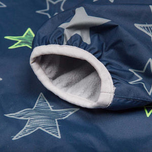 LittleLife Kids Waterproof Fleece Lined Rain Suit (Navy Stars)(6-24m)