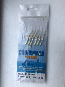 Gowen & Bradshaw Connemara Sea Rig (Size 2)(Silver Fish Skin)(6 Pack)