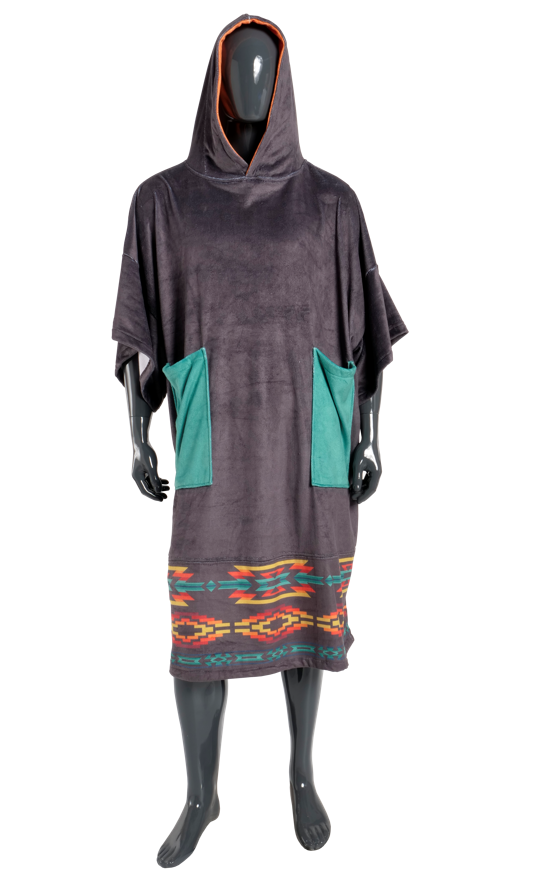 MDNS Plush Adult Poncho (Black Native)