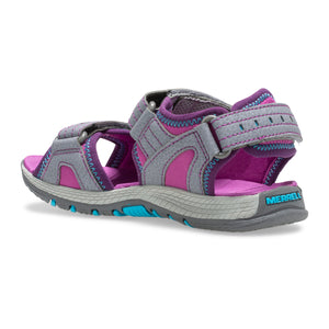 Merrell Kids Panther Sandals 2.0 (Grey/Pink)(UKJ12-UK6)