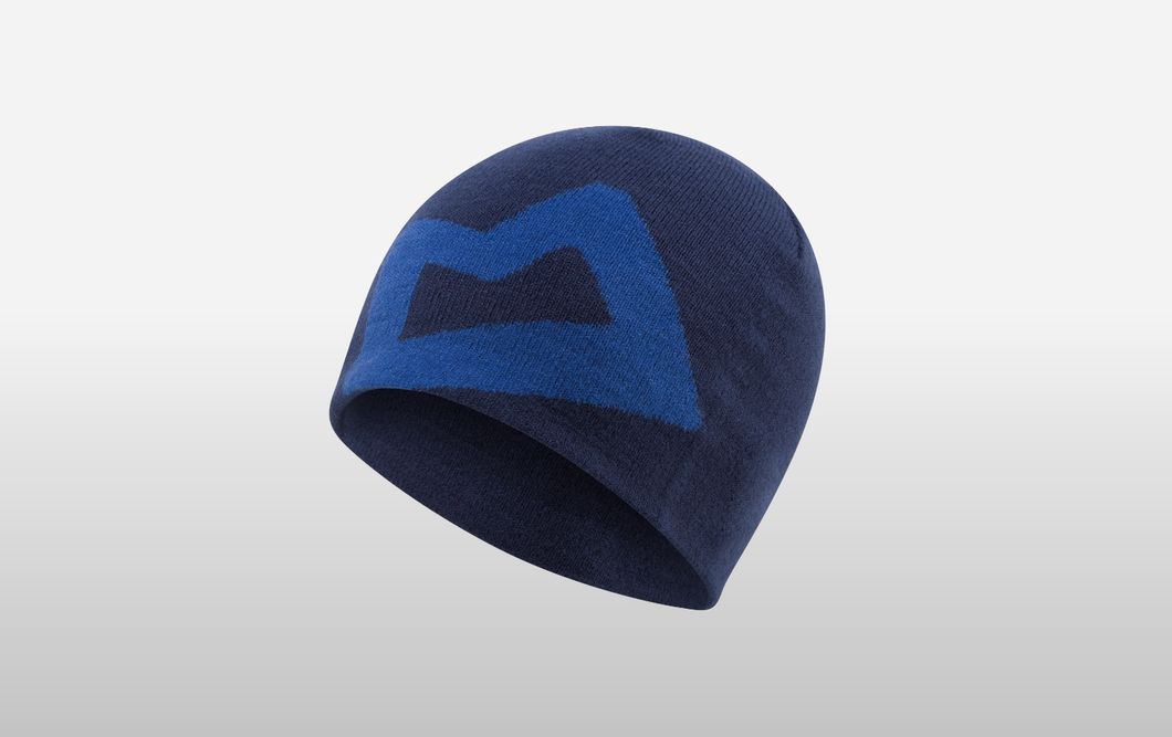 Mountain Equipment Branded Knitted Beanie (Medieval/Lapis Blue)