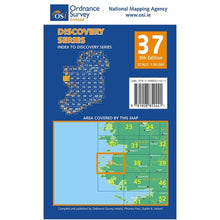 Load image into Gallery viewer, OSI Discovery Map 37 - Laminated (Part of Galway &amp; Mayo)(1:50,000)
