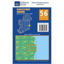 Load image into Gallery viewer, OSI Discovery Map 56 - Laminated (Part of Dublin, Kildare &amp; Wicklow)(1:50,000)
