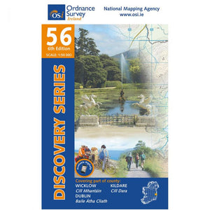 OSI Discovery Map 56 - Laminated (Part of Dublin, Kildare & Wicklow)(1:50,000)