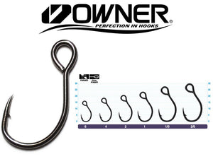 Owner S-75 Single Lure Hook Size 1/0 (4 Pack)