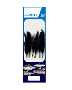 Dennett Saltwater Pro 6 Hook Rigs (Black Feather)