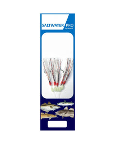 Dennett Saltwater Pro 5 Hook Rig (Sparkle Red)(Size 2)