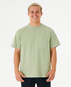 Rip Curl Men's Quality Surf Products Pocket Tee (Sage)